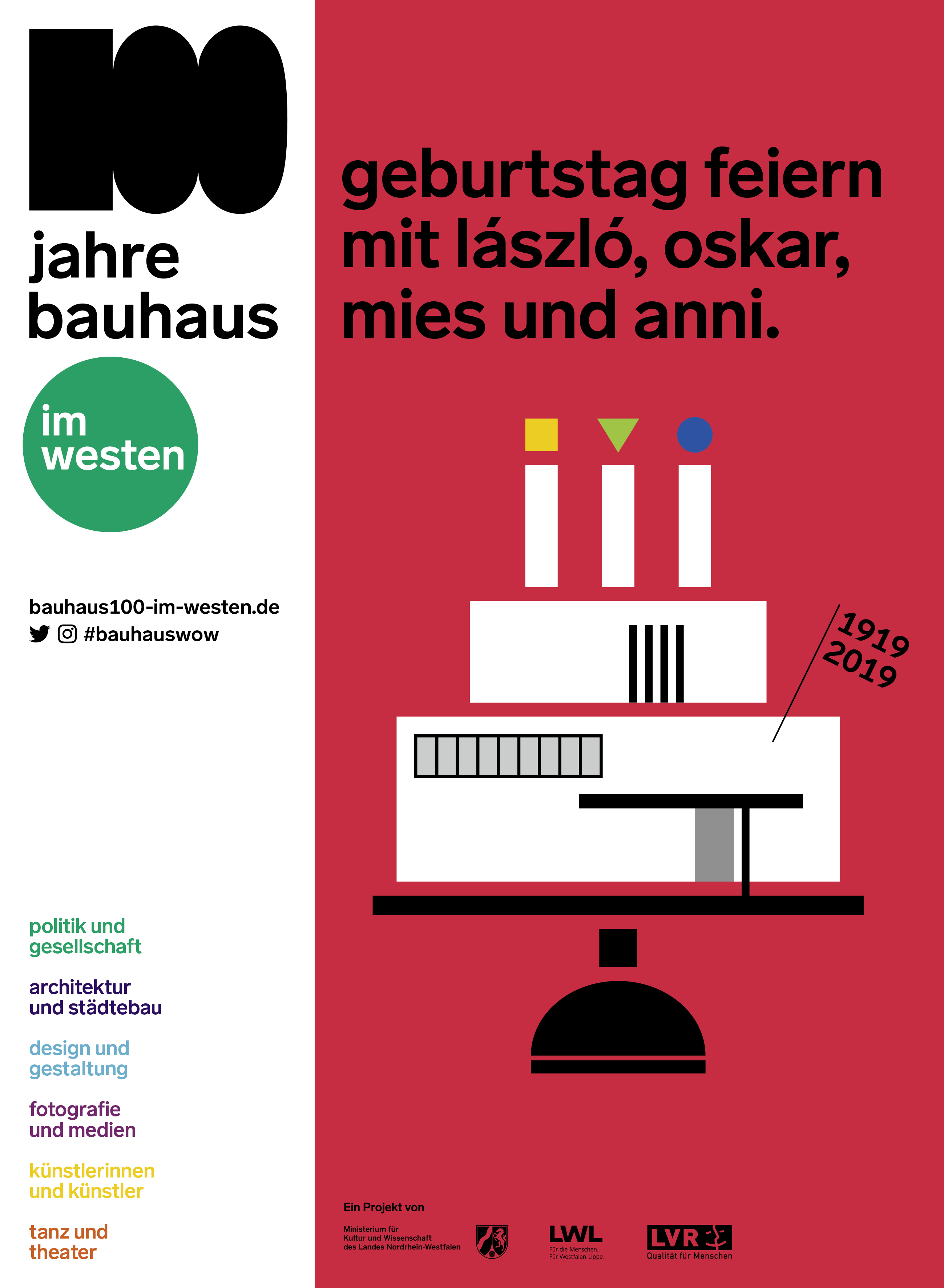 Kampagne 100 Jahre Bauhaus in NRW