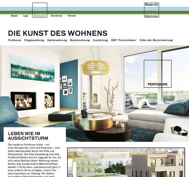 Website Immobilienmarkering Rhein Sieben